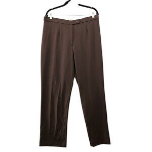 NWT East 5th Brown Dress Pants Womens 14W Classic Fit Straight Leg Sits At Waist
